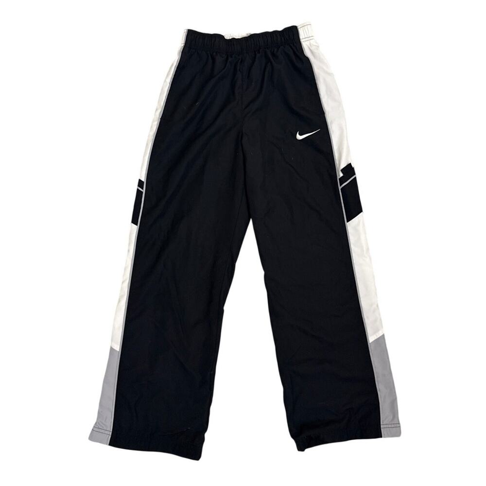 Nike Core Nylon Windbreaker Loose Fit Black White Joggers Size Medium 10/12
